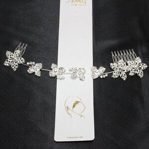 NWT Ashley Collection Bridal Rhinestone Hair Jewelry